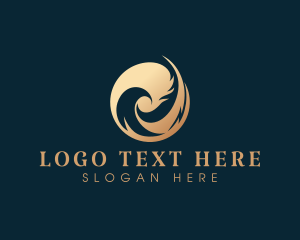 Quill - Feather Quill Writing logo design