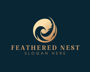 Plumage - Feather Quill Writing logo design