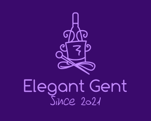 Gentleman Hat Wine logo design