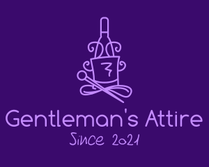 Gentleman Hat Wine logo design