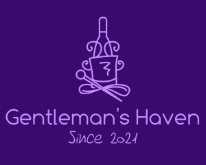 Gentleman Hat Wine logo design