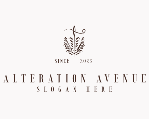 Fashion Sewing Needle logo design