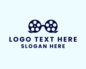 Movie Maker - Glasses Film Reel logo design