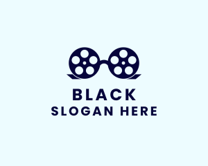Movie App - Glasses Film Reel logo design