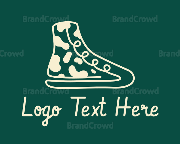 Beige Camouflage Boot Logo