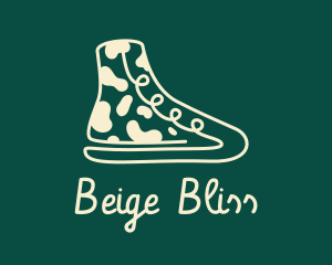 Beige Camouflage Boot  logo design
