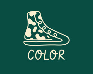 Sneakers - Beige Camouflage Boot logo design