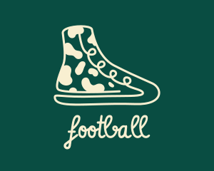 Footwear - Beige Camouflage Boot logo design