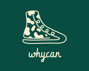 Shoe Repair - Beige Camouflage Boot logo design