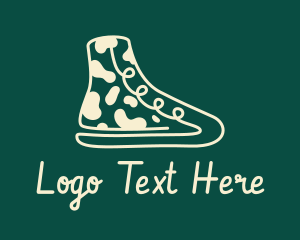 Beige Camouflage Boot  Logo