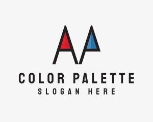Coloring - Color Pencil Letter AP logo design