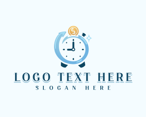 Monetary Growth Stopwatch logo design