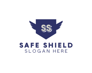 Wings Shield  Security logo design