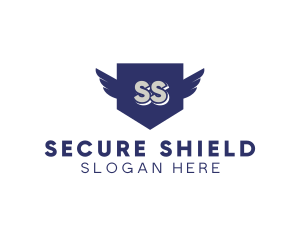 Wings Shield  Security logo design