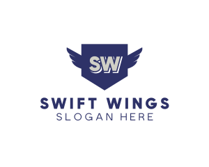 Wings Shield  Security logo design