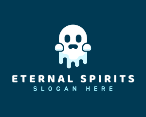 Cute Ghost Spirit logo design