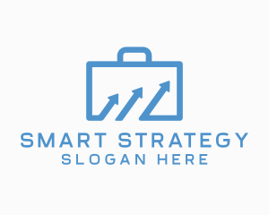 Strategic - Corporate Suitcase Arrow logo design