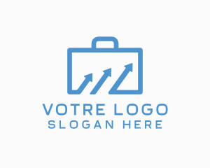Statistic - Corporate Suitcase Arrow logo design
