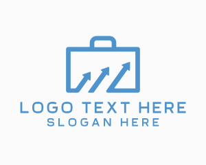 Statistic - Corporate Suitcase Arrow logo design