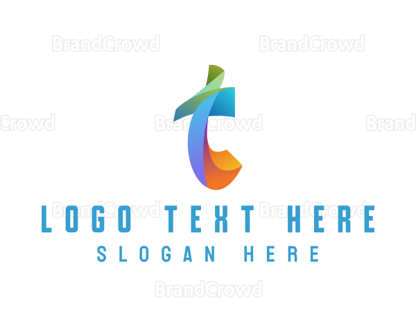 Generic Multicolor Firm Letter T Logo
