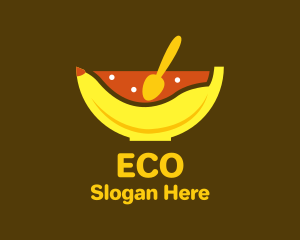 Organic Produce - Banana Oatmeal Bowl logo design