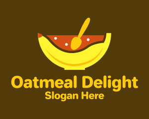 Oatmeal - Banana Oatmeal Bowl logo design