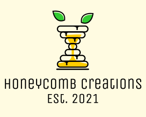 Nature Honeycomb Hourglass  logo design