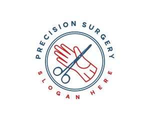 Surgery - Surgical Scissors Glove logo design
