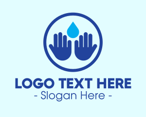 Water Supply - Hygiene Water Handwash Sanitizer logo design