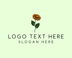 Blossom - Daisy Flower Monoline logo design