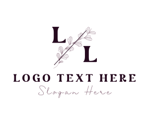 Monogram - Organic Leaf Beauty logo design