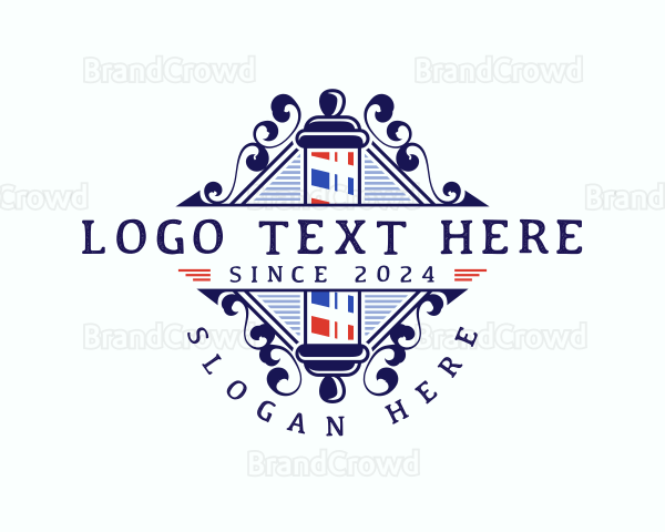 Barber Grooming Salon Logo