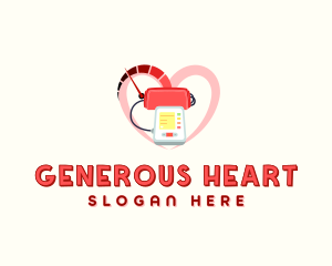 Medical Heart Sphygmomanometer logo design