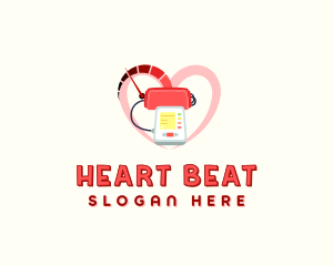 Medical Heart Sphygmomanometer logo design