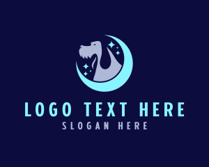 Treat - Moon Dog Grooming logo design