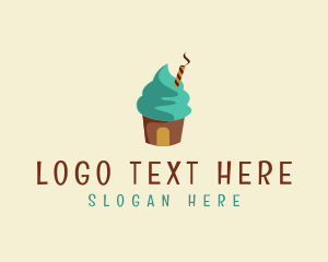 Sugar Cone - Ice Cream Sundae logo design