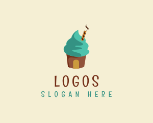 Dessert - Ice Cream Sundae logo design