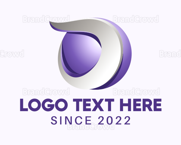 3D Letter O Company Logo