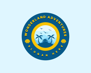 Beach Vacation Tour logo design