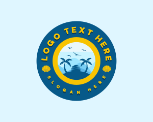 Beach Vacation Tour Logo