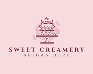 Fancy Cake Dessert logo design