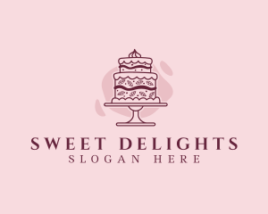 Fancy Cake Dessert logo design