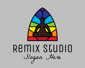 Yoga Studio Mosaic logo design