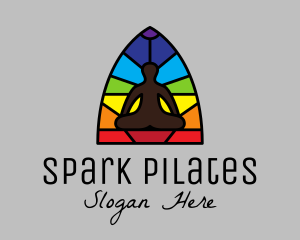Yoga Studio Mosaic logo design