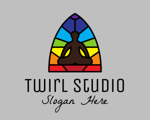 Yoga Studio Mosaic logo design