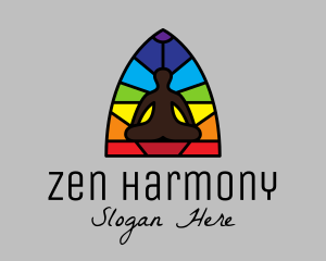 Buddhism - Yoga Studio Mosaic logo design