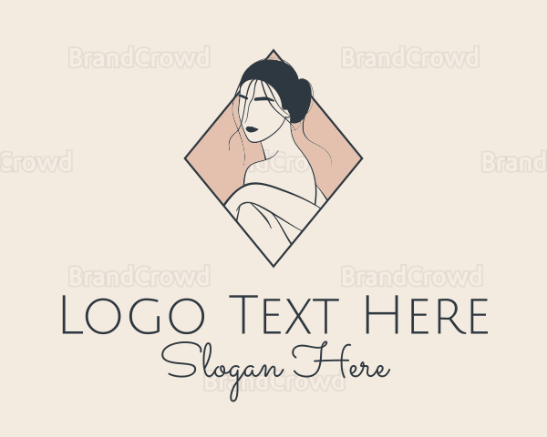 Asian Woman Bathrobe Logo