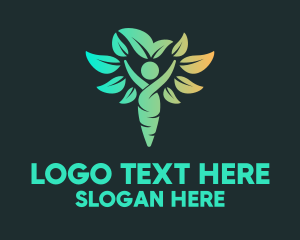 Vegetarian Leaf Yoga  Logo
