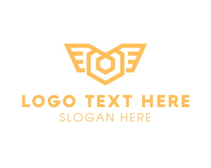 Flying - Premium Tech Wings logo design