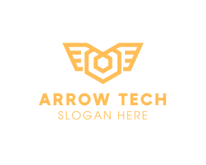 Premium Tech Wings logo design